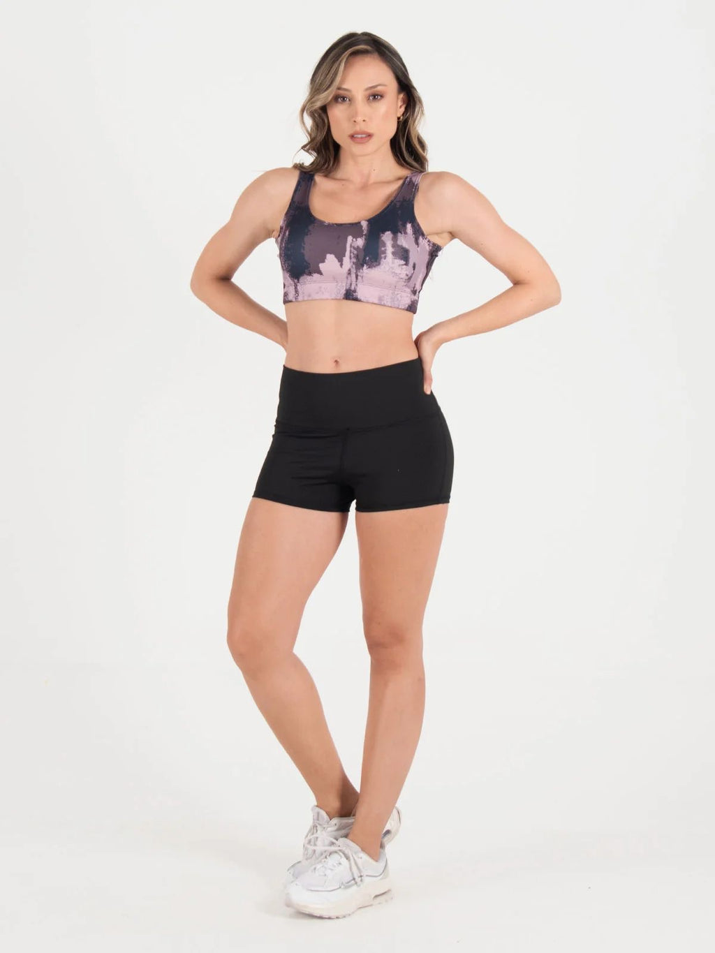 Colorblock Sport Short Set – Purple