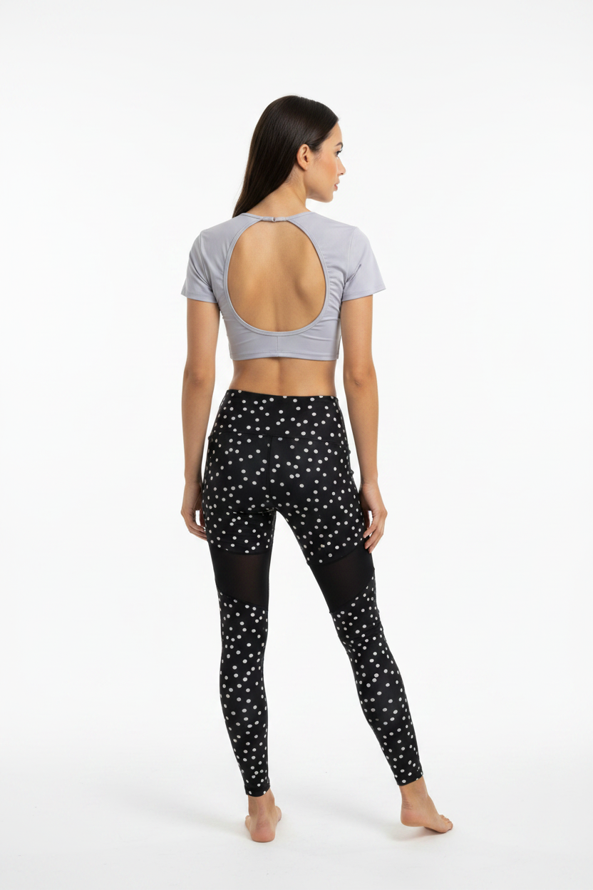 SculptFit Polka Dot Active Set - Back View