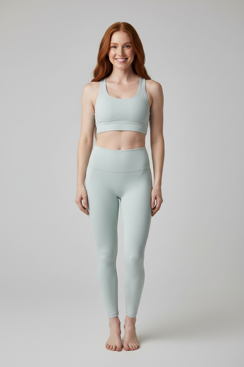 Pearl White Activewear Set - Front View
