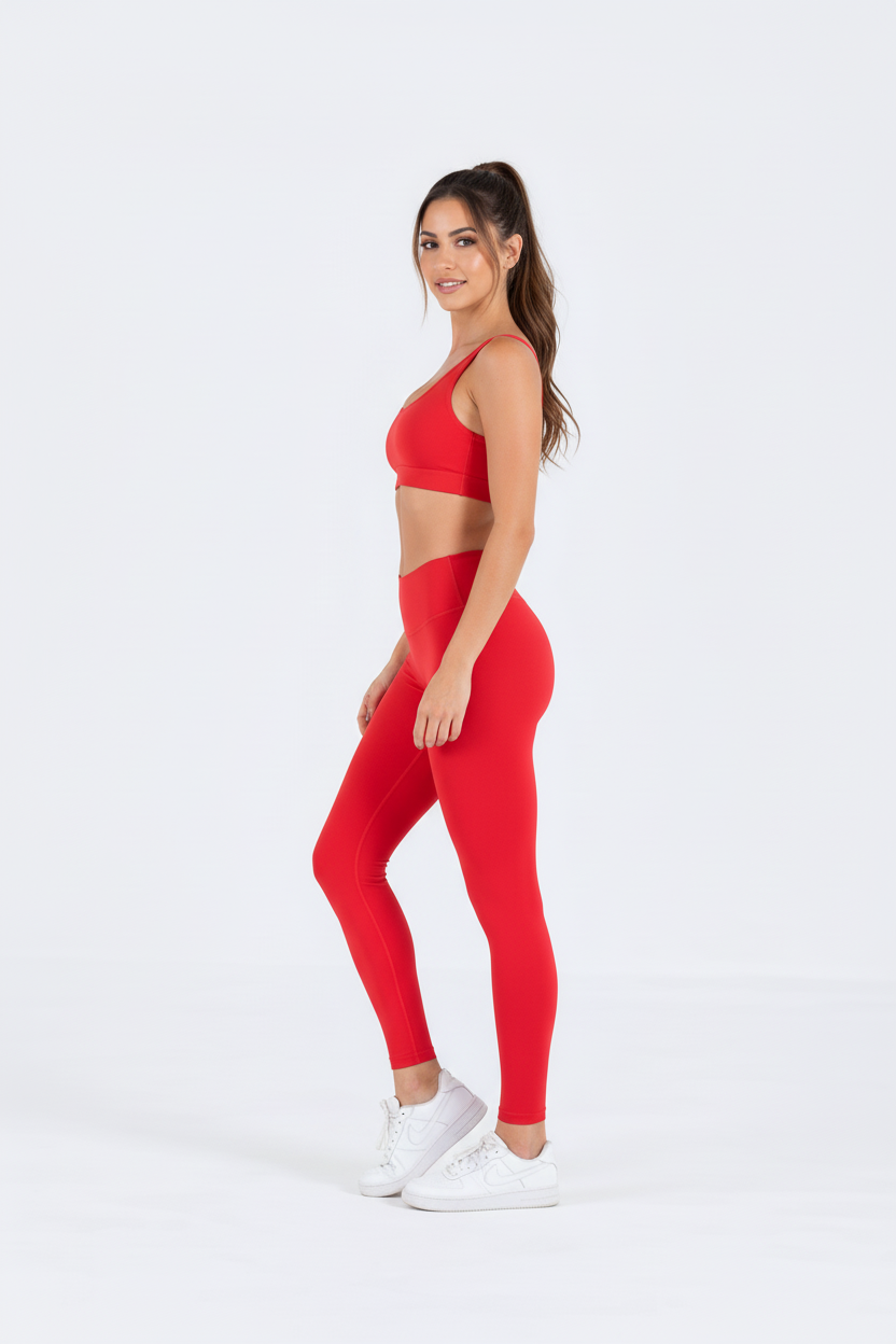Red Activewear Set - Side View