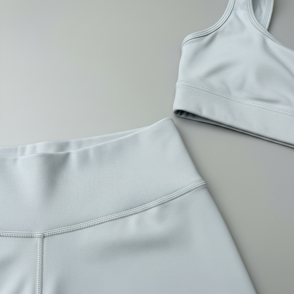 Pearl White Activewear Set - Material Detail