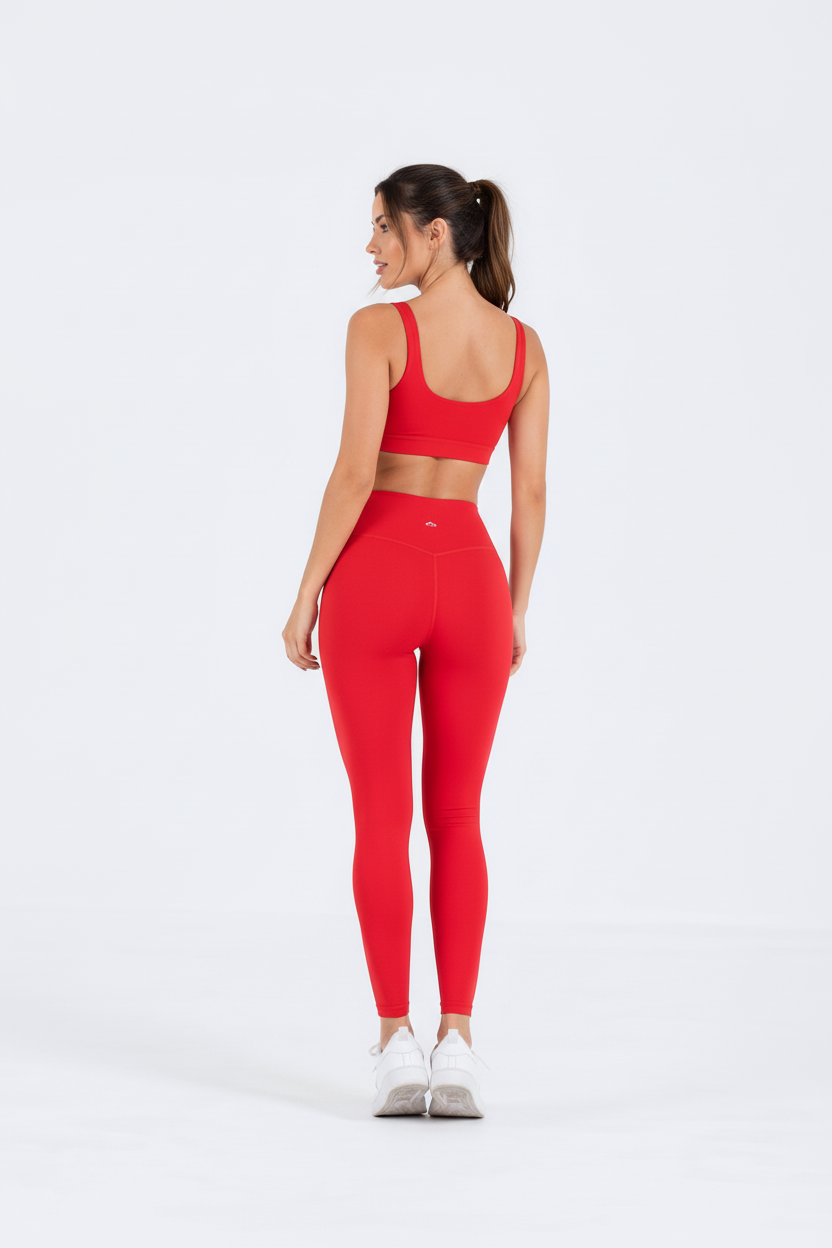Red Activewear Set - Back View